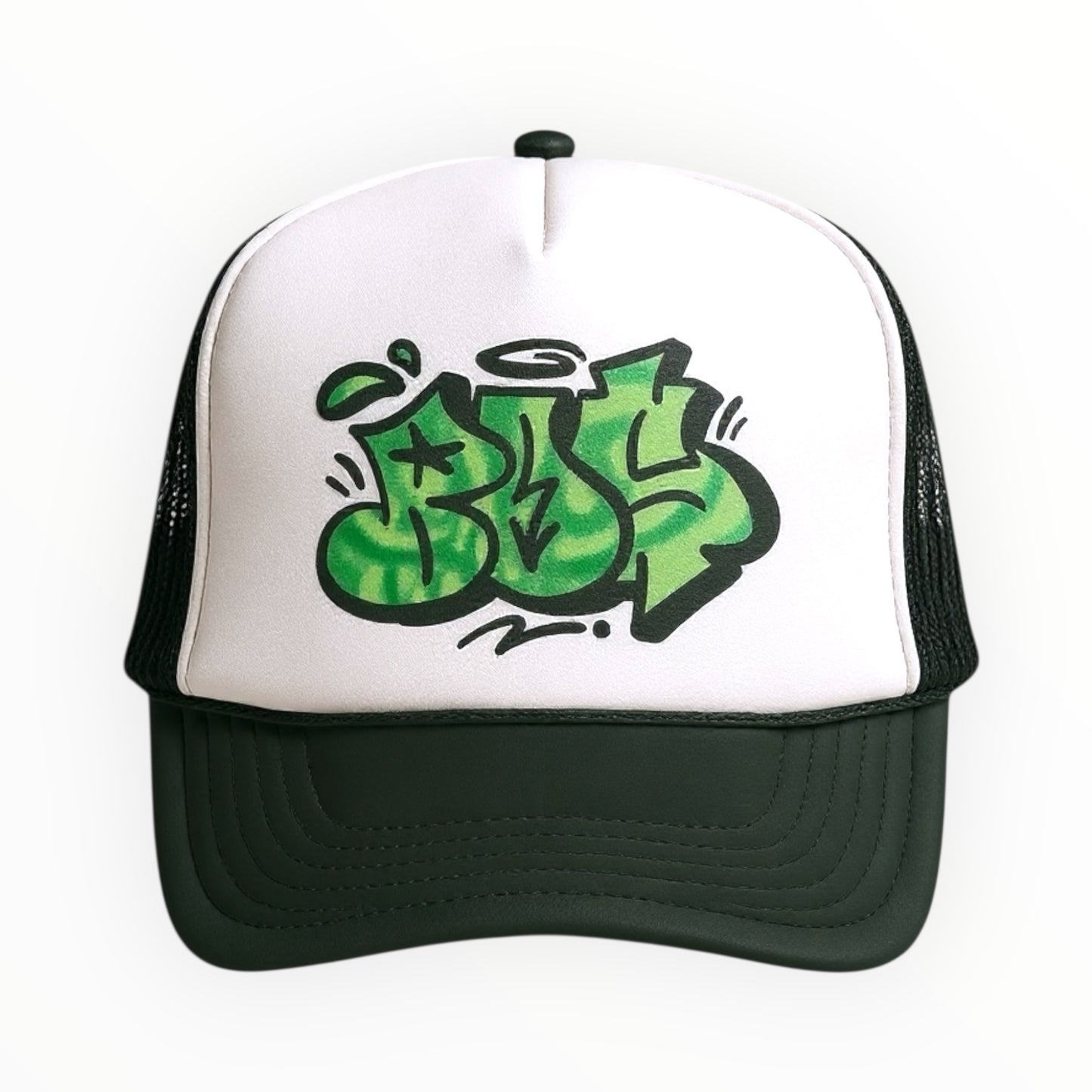BD$-GRAFFITI GREEN TRUCKER